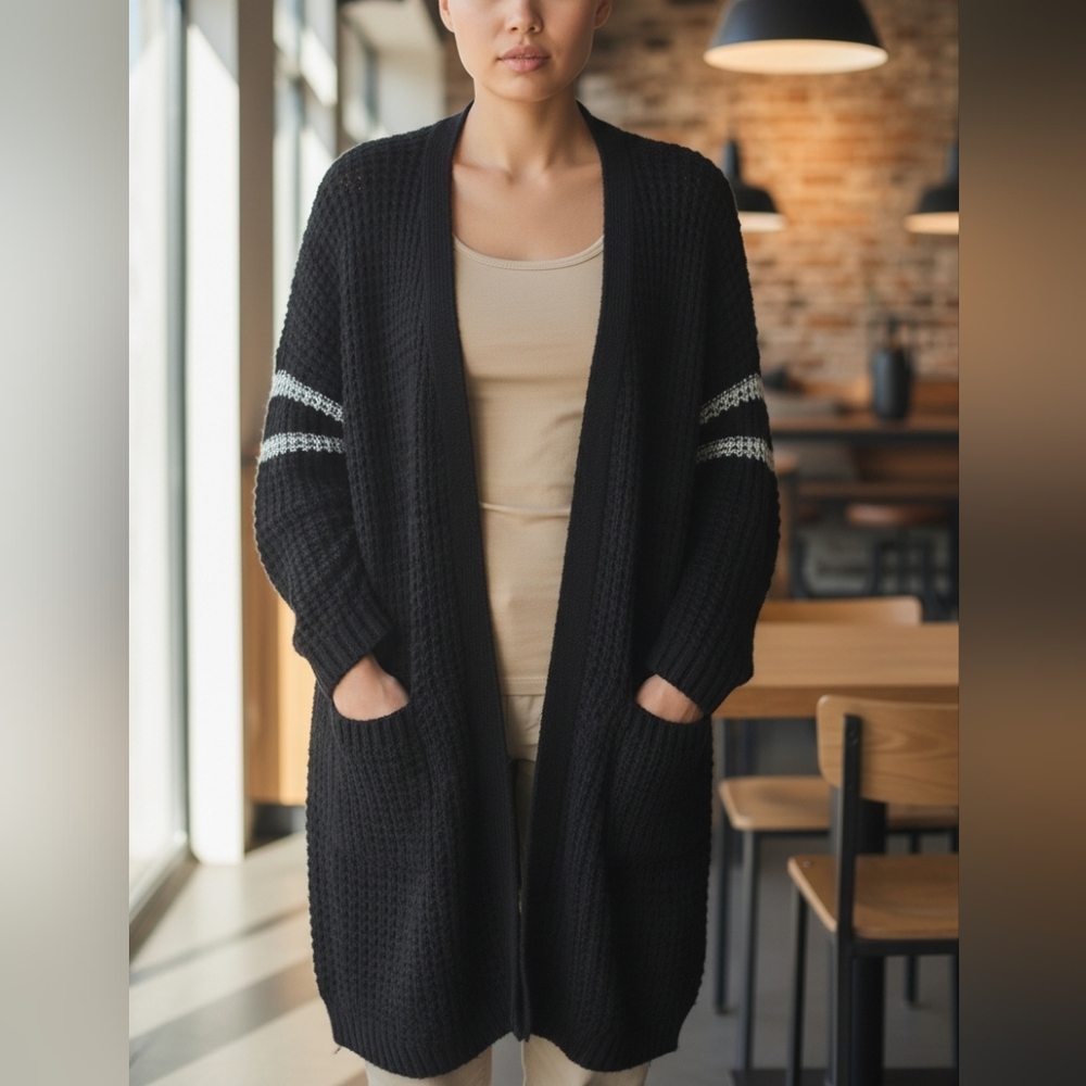 POL Black Knit Cardigan. Sz S. NWOT